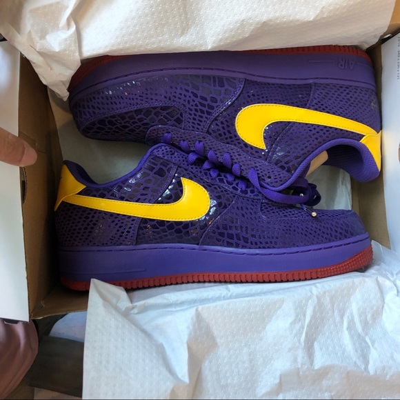 Nike Air Force 1 (AF1) Low Premium Eddie Cruz Purple Red Yellow Sz12 Snakeskin - Picture 16 of 16
